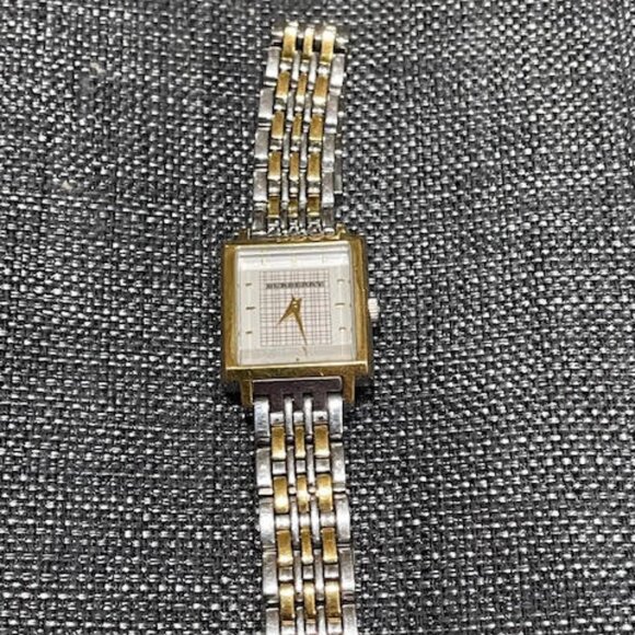 Woman's Burberry Watch - Two Toned, Gold & Silver, Square Face - Picture 1 of 4